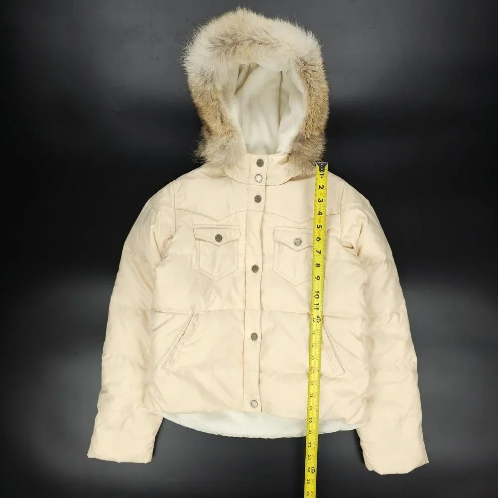 RALPH LAUREN Coyote Fur Down Parka Insulated Puffer Jacket Snow Ski Fleece Hood